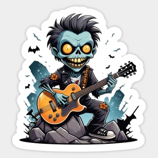 Zombie Guitarist Sticker